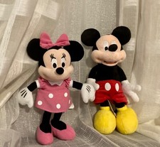 Authentic Original Vintage Mickey  Minnie Mouse Plush 12" Soft 