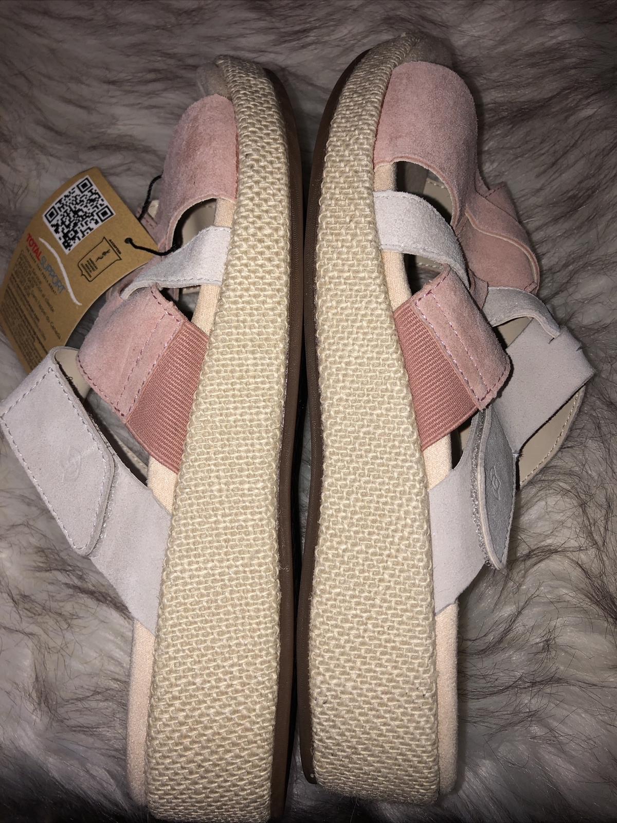 *NWT Spenco Suede Leather Slide On Wedge Orthotic Sandal Total Support Pink11W eBay