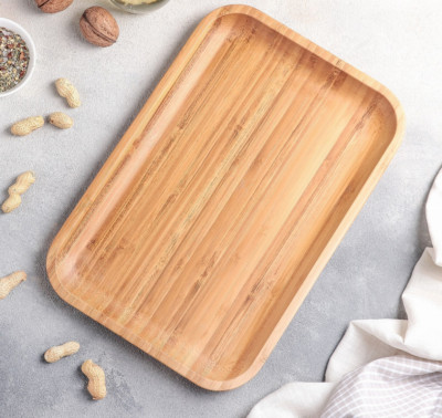[ Set of 6 ] PLATTER 12'' X 8'' | 30.5 CM X 20.5 CM Wood