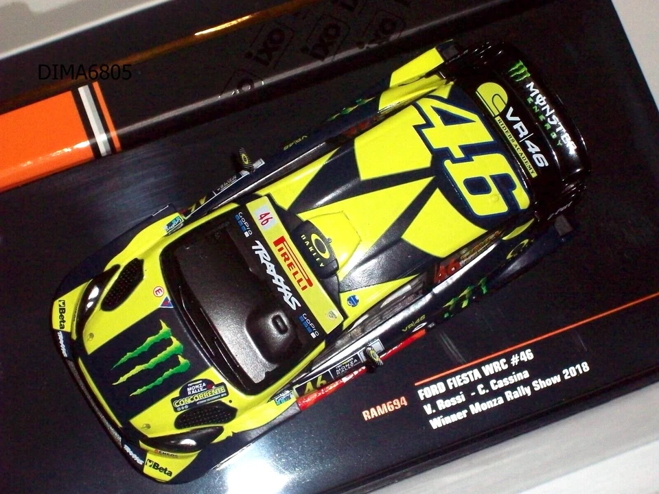 IXO RAM694 1/43 FORD FIESTA RS #46 VALENTINO ROSSI vincitore MONZA RALLY 2018 - Immagine 4 di 4