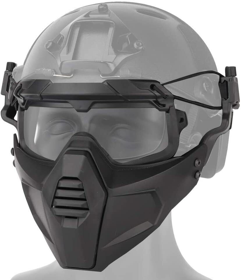 Airsoft Tactical Paintball Protective Helmet Face Goggles | eBay