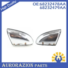 L+R Clear Side LED Lights Mirror Turn Signal for Dodge Ram 68232478AA 68232479AA