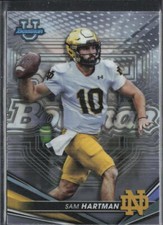 2022-23 Bowman's Best University #92 Sam Hartman Notre Dame Fighting Irish