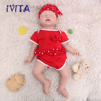 21'' Full Silicone Reborn Baby Girl Doll Friendly Lifelike for Kids Birthday Gift