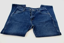 WRANGLER MEN'S DENIM BLUE JEANS SIZE 36 x 29 VG CONDITION - 96501MR - REG FIT