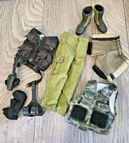 Vintage  1990s 21st Century GI JOE  Accessories Vests Pants  Boots  Etc  Hasbro
