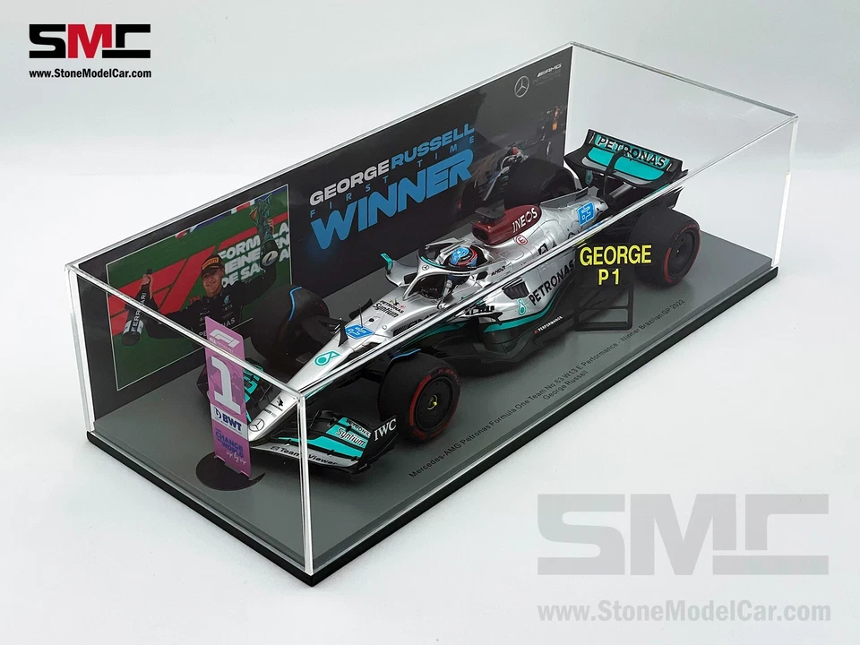 梅赛德斯 F1 W13 #63 乔治·拉塞尔巴西大奖赛 2022 年第一场获胜 Spark 1:18 18S777 — 第 2/4 张图片
