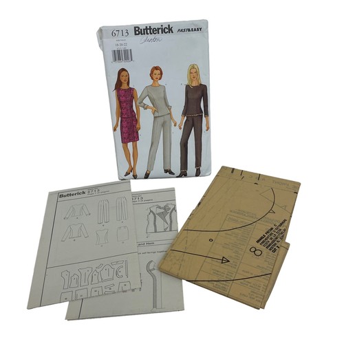 Lot 3 Butterick 6524 6637 6173 Sheath Dress Top Skirt Pants UC Pattern Sz 18-22 - Picture 10 of 10