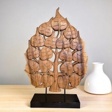 Holz Lebensbaum Bodhi Baum Suar Massivholz Schnitzerei Thailand Deko Thai Buddha