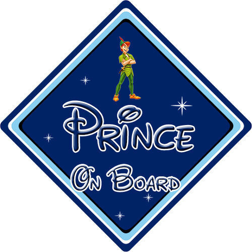 Baby On Board Car Sign - Disney Prince - Peter Pan DB - Afbeelding 1 van 5
