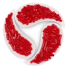 Empty Hard Gelatin Capsule Size 000 Red/Red x 100 Joined Kosher and Halal