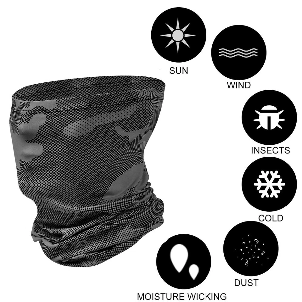 Hunting Balaclava Face Mask Shield Headband Outdoor Neck Gaiter Headwear Scarves - Image 2 of 4