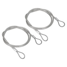39 Inch Safety Cable Lock, 2 Pcs 304 Stainless Steel Wire Rope 0.2" Dia Clear