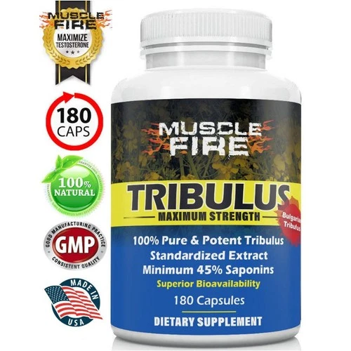Bulgarian Tribulus Terrestris 180 Count 1500mg 45% Steroidal Saponins