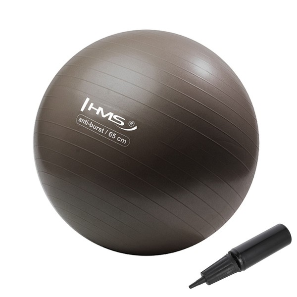 Gymnastikball Fitnessball Sitzball Yogaball 65 Cm Anti Burst Pumpe Braun Hms-image