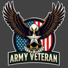 Army Veteran Eagle American Flag Sticker Vinyl Decal Military Patriotic Army Veteran Eagle American Flag Sticker Vinyl Decal Military Patriotic