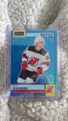 2022-23 O-Pee-Chee Platinum - Retro Jack Hughes #R-17 Blue Traxx /199