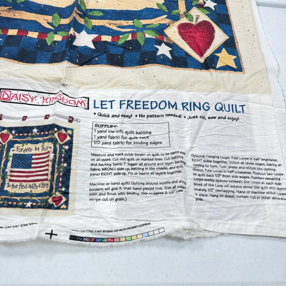 vintage daisy kingdom fabric let freedom ring quilt 4782 - Image 2 of 4