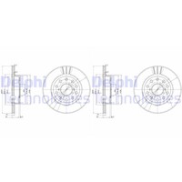 2X Delphi Bremsscheiben 263Mm BelÜFtet Hinten Passend FÜR Toyota MR2 | BG3268