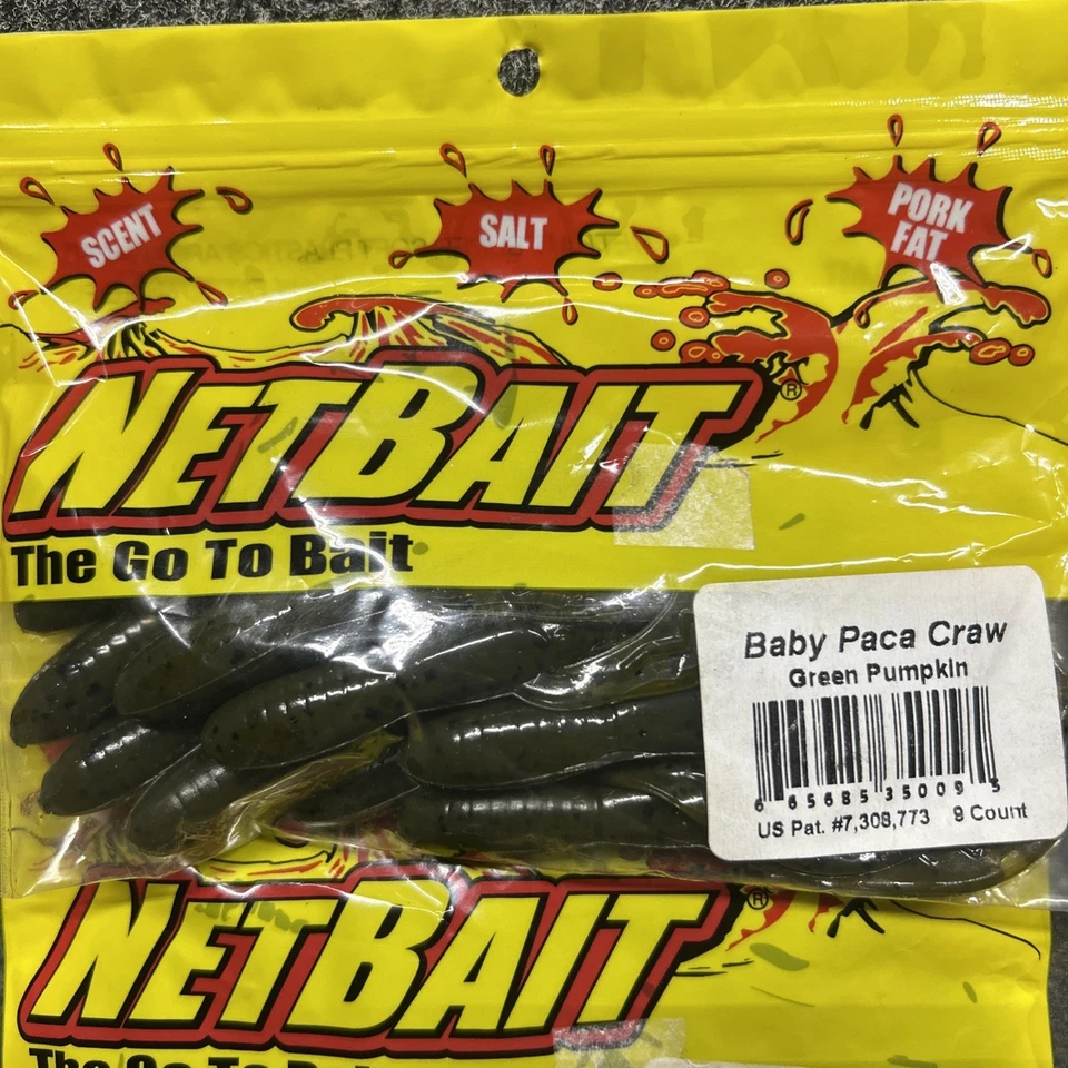 NetBait Baby Paca Craw, Calabaza Verde (4 paquetes) Foto 2 de 3