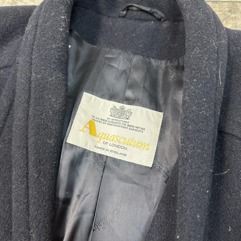 Abrigo Aquascutum Lana Columpio Azul Hombre Mediano Foto 4 de 4