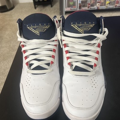 Air Flight Lite Mid White Midnight Navy Olympic Size 11 Men's