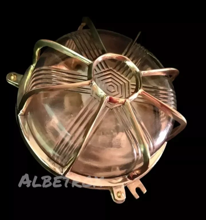 Nautical Brass Marine Passageway Bulkhead Ship Antique Light - Image 3 of 4