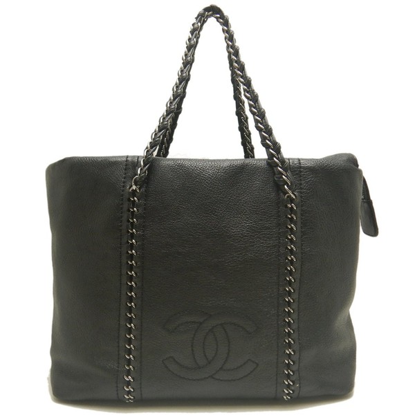 CHANEL Tote Bag Chain tote Luxury line A31702 Leather black/254102