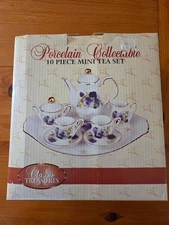 Porcelain Collectable 10 Piece Mini Tea Set by Classic Treasures