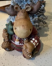 Vintage 2002 Christmas Moose (Boy) 5" Don Mechanic Enterprises Christmas Holiday