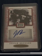 2021 SAGE PREMIER DRAFT AUTOGRAPHS RED PARALLEL JOSIAH BRONSON AUTO #A120 NM/M