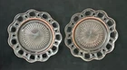 Vintage Pair Of Pink Anchor Hocking Old Colony Saucers Depression Glass