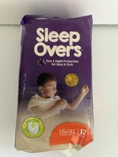 Sleep Overs Youth Pants LG/XL 12 Count, Day  Night Protection, 60-125 lbs
