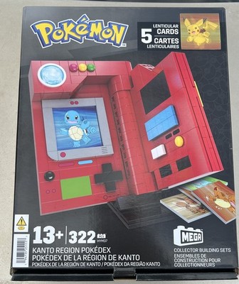 MEGA Pokémon Kanto Region Pokédex Building Set 322 Pieces Light Cards HYM37 New 
