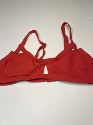 Xhilaration Juniors Sz M Bikini Top Red Ribbed