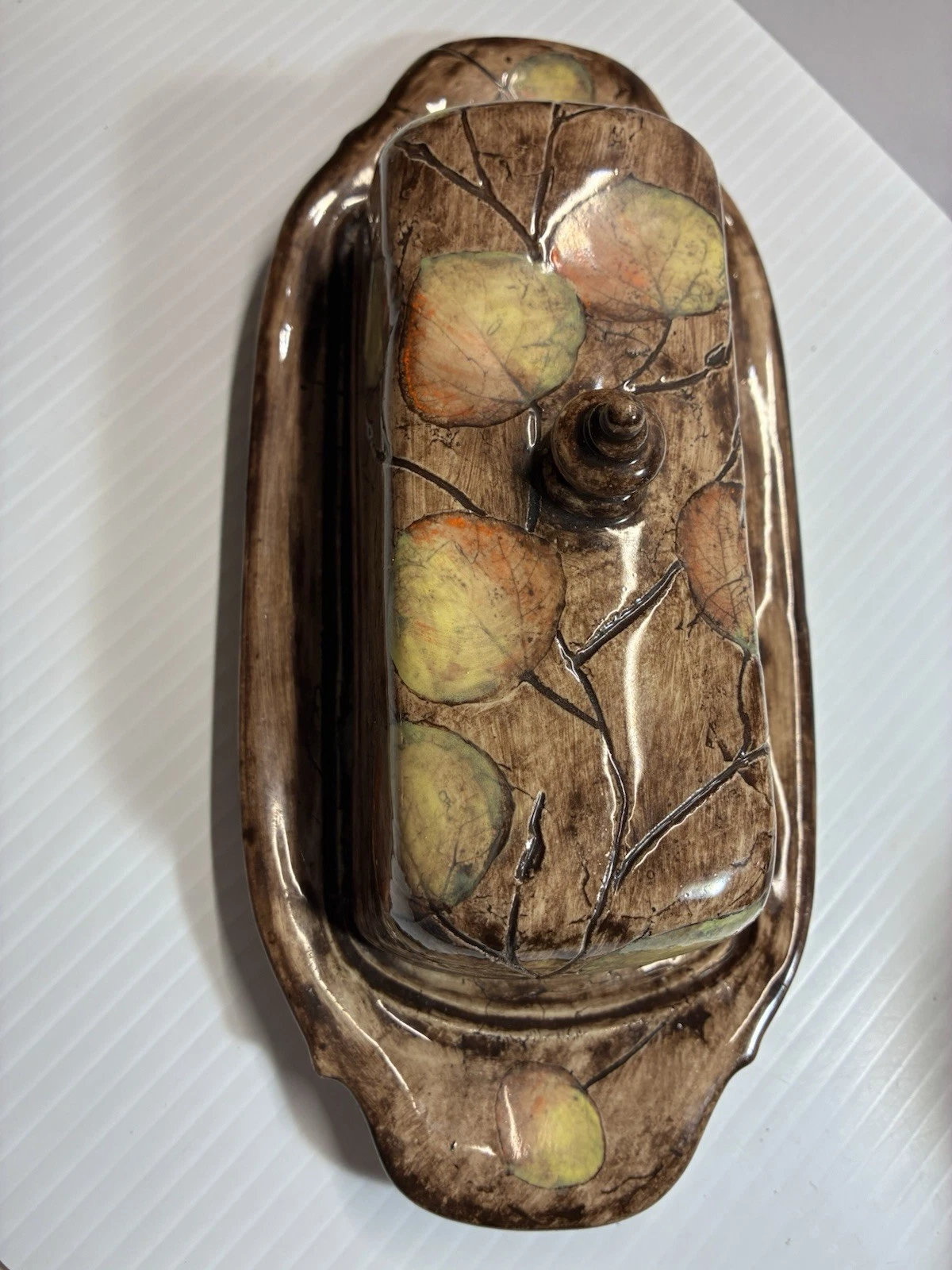 Butter dish Marie Devlin Creation Hand Made With Local Grasses And Leaves
Opens in a new window or t