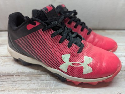 Under Armour Kids Cleats 2y Pink Black Soccer Shoes Girls Youth Sports 