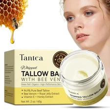 Beef Tallow for Skin & Face with New Zealand Bee Venom, 7x Stronger Formula, Lon