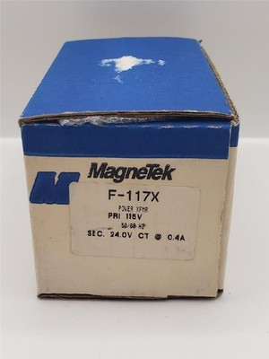 New Magnetek Power Transformer F-117X Pri 115 50/60 HZ SEC 24.0V CT @ 0.4A XFMR