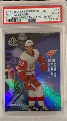 2021 Upper Deck Extended Series Moritz Seider Amethyst #14 - PSA 9 Mint - Rare 