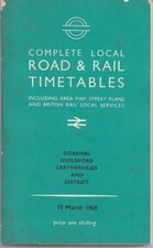 LONDON TRANSPORT BUS TIMETABLE BOOK DORKING MAR 1969