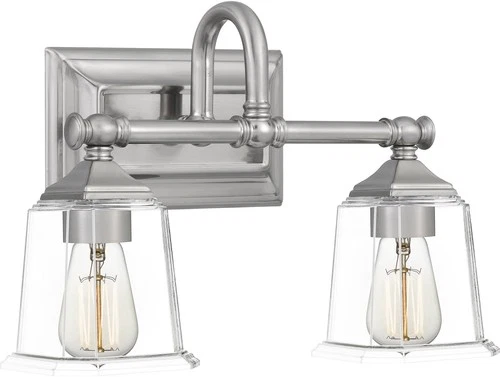 Quoizel Nicholas 10" High Brushed Nickel 2-Light Wall Sconce - Picture 4 of 6