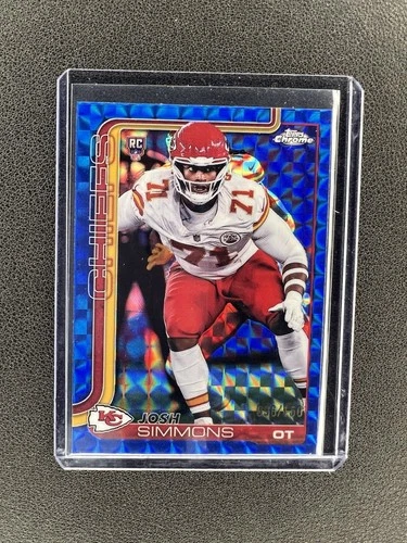 2025 Topps  Chrome Josh Simmons Blue Geometric Refractor /150 RC #304