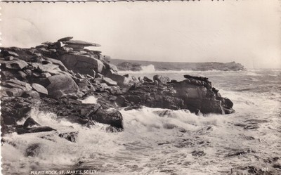 Isles of Scilly Pulpit Rocks St Mary's RPPC James Gibson Postcard Posted 1959