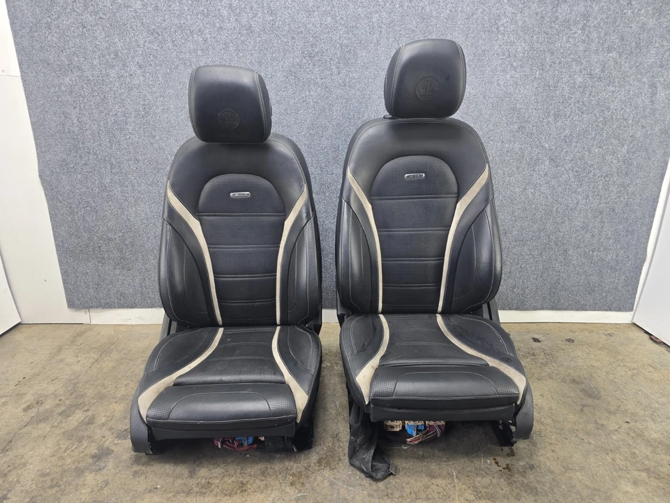 Leather Sedan Seat Seats Set Front Rear Mercedes W205 C63 Amg oem - Image 2 of 4