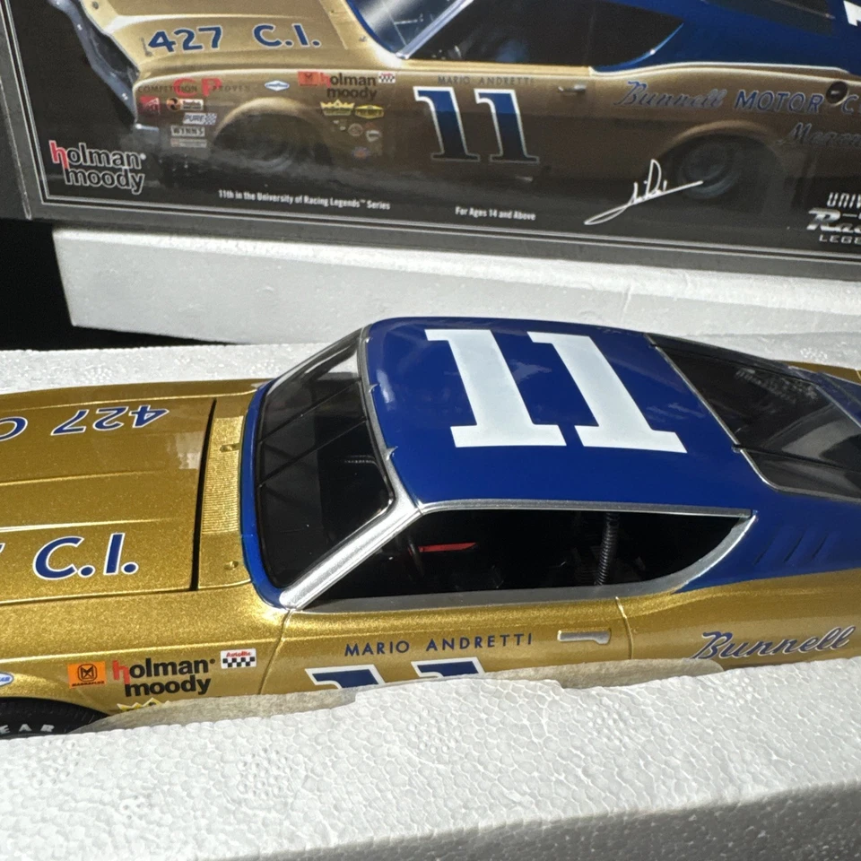 1:24 UNIVERSIDAD DE CARRERAS 1968 #11 BUNNELL MOTORS MERCURY CYCLONE MARIO ANDRETTI Foto 3 de 4