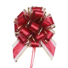 6 PCS Bows Gift Wrapping Pull Bow Ribbon Christmas Wedding 6 Inch Wine Red
