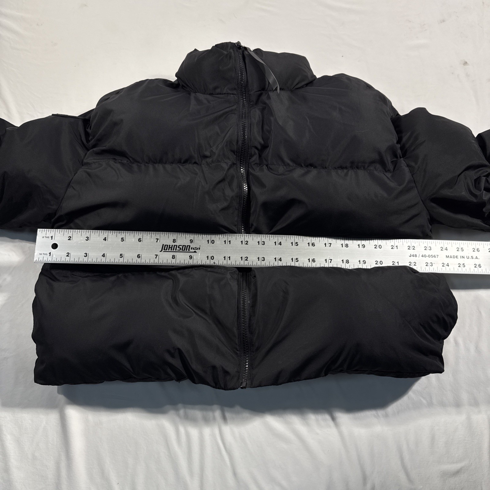 Fabletics Puffer Jacket Cropped Black Women’s Lar… - image 6