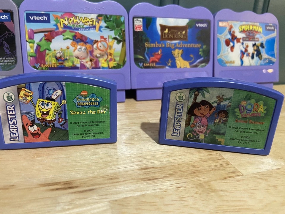 Vtech Vsmile Game Lot Leapfrog Leapster Games Bert Ernie Sesame Street Sonic - Image 3 of 4