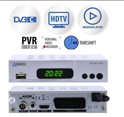 Anadol HD 202C-S plus, DVB C, HD Cable Receiver, HDMI- + 5m Antennenkabel